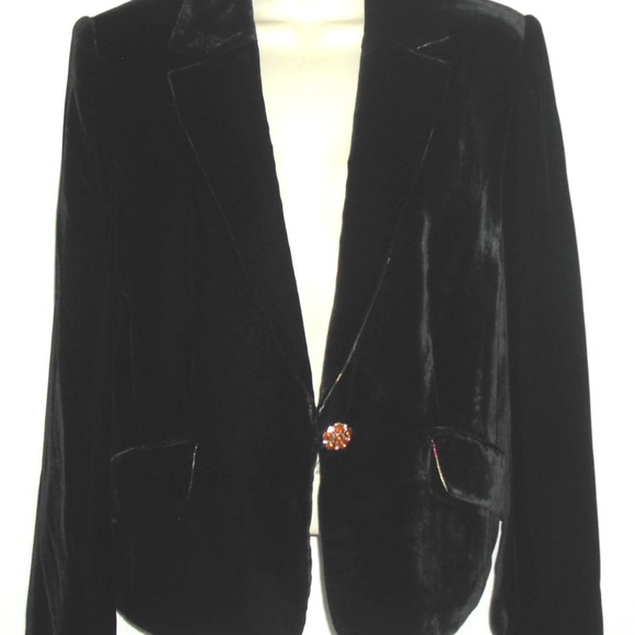 WD.NY Jackets & Blazers - WDNY jacket Silk Rayon BLACK VELVET Floral Lining